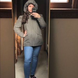 Green Columbia winter coat kids large